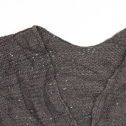 Womens UK Size  Preworn Brown Cardigan Jumper