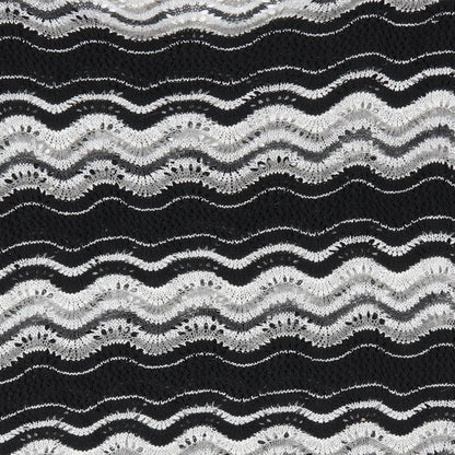 Atmosphere  Womens Black Striped  Pullover Jumper Size 18  - Subtle shimmer effect Open Knit
