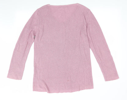 Artigiano Womens Pink   Pullover Jumper   - Dusky Pink