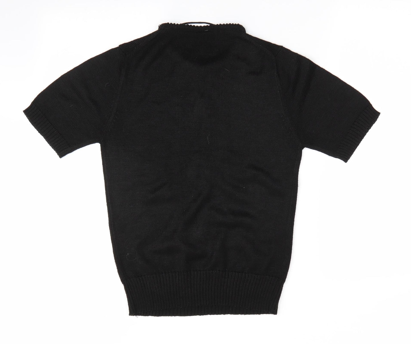 C&A Womens Black Floral  Pullover Jumper Size 12