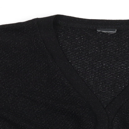 Womens UK Size  Preworn Black Cardigan Jumper