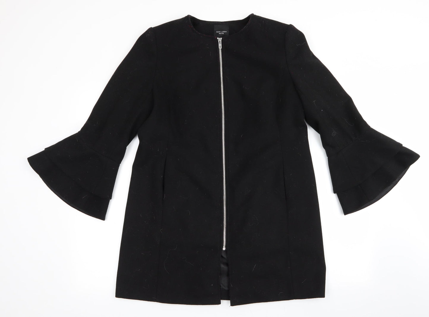 New Look Womens Black   Overcoat Coat Size 10  - Flared cuffs