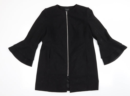 New Look Womens Black   Overcoat Coat Size 10  - Flared cuffs
