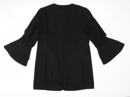 New Look Womens Black   Overcoat Coat Size 10  - Flared cuffs