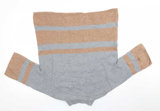 Gerry Weber Womens Grey Striped  Pullover Jumper Size 18  - Grey & Brown Stripes