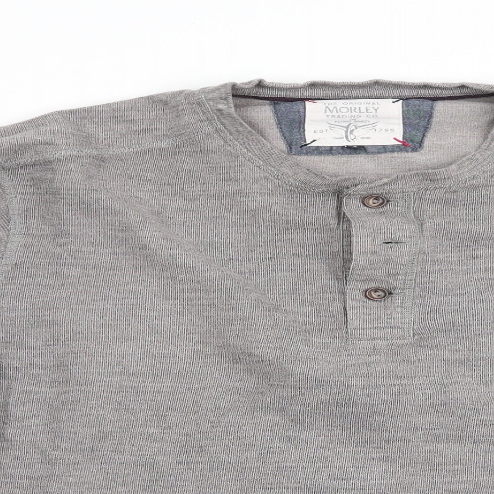 The Original Morley Trading Co Mens Grey    Button-Up Size L  - Republica 1962