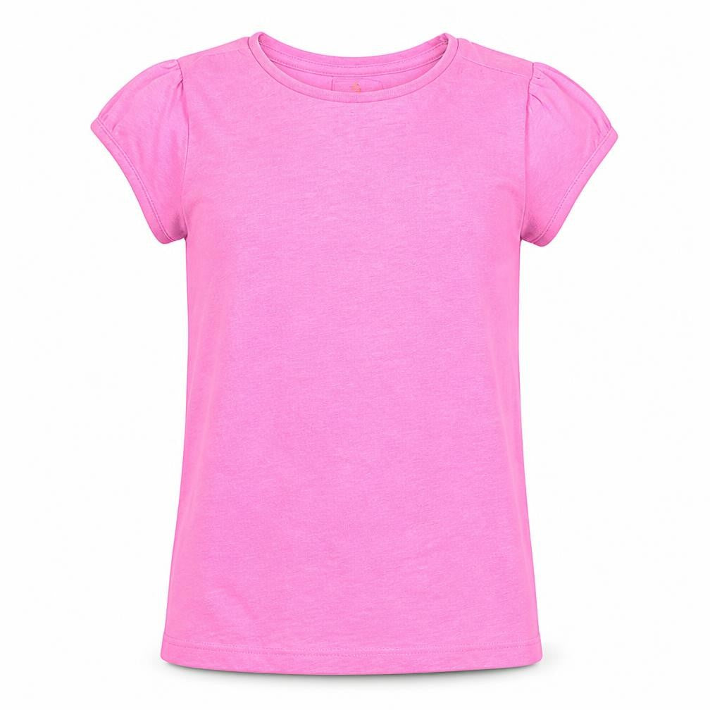 Front view of Tu girls’ pink basic t-shirt, size 8, years