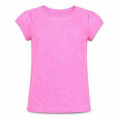 Front view of Tu girls’ pink basic t-shirt, size 8, years