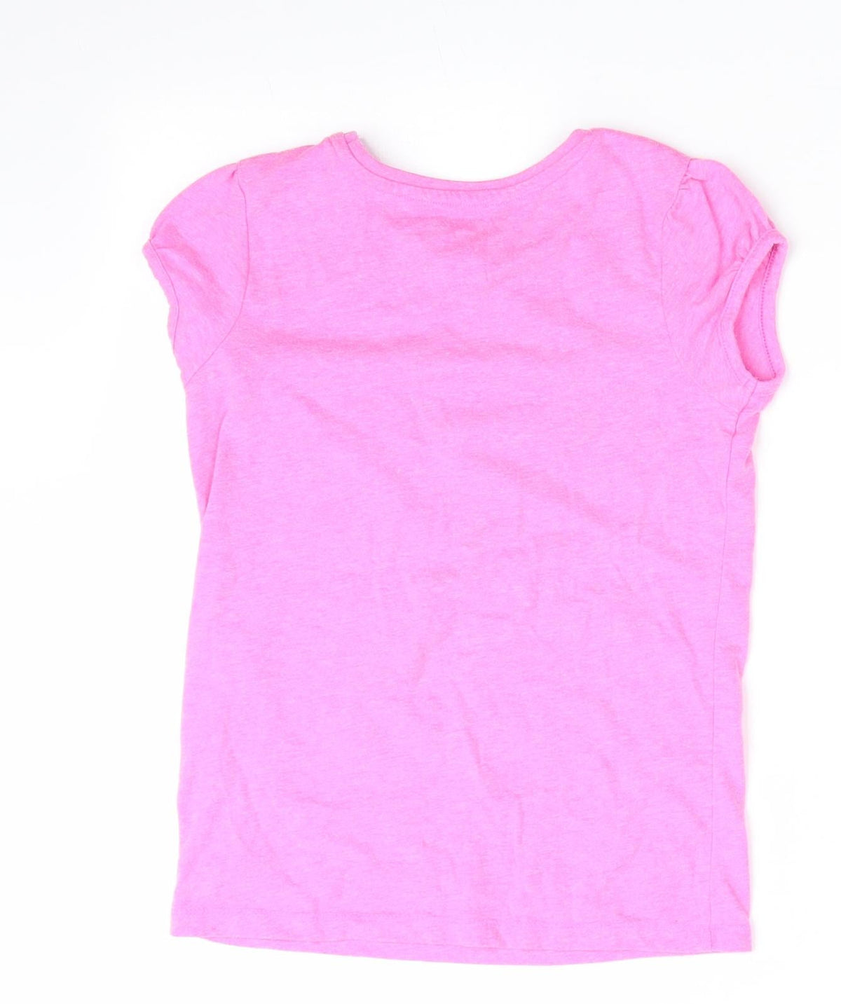 Back view of Tu girls’ pink basic t-shirt, size 8, years
