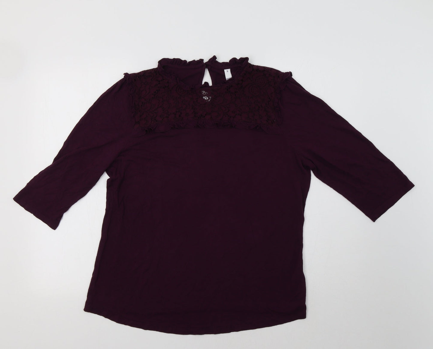 Womens UK Size 16 Henry Holland Purple Basic Blouse