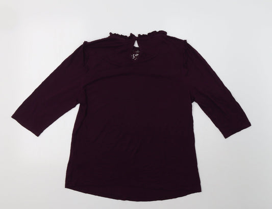 Womens UK Size 16 Henry Holland Purple Basic Blouse