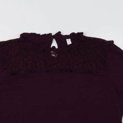 Womens UK Size 16 Henry Holland Purple Basic Blouse