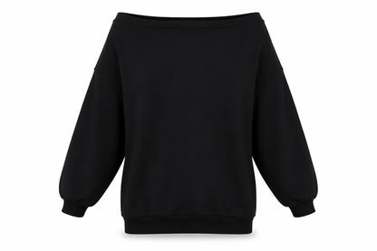 Front view of Boohoo women’s beige pullover sweatshirt, size L