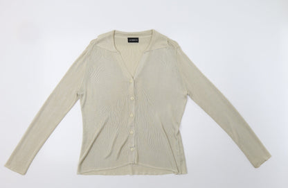 Liz Claiborne` Womens Beige   Cardigan Jumper Size M