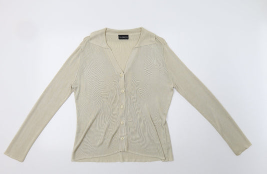 Liz Claiborne` Womens Beige   Cardigan Jumper Size M