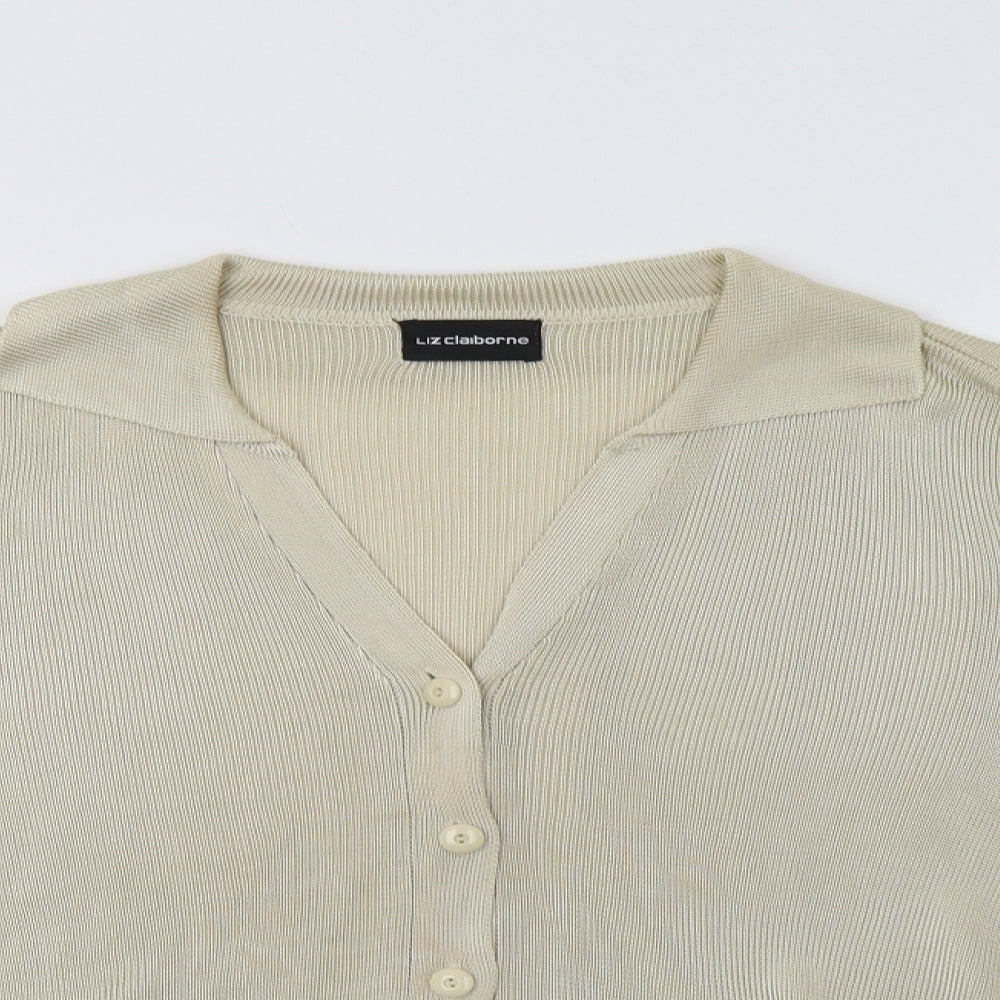 Liz Claiborne` Womens Beige   Cardigan Jumper Size M