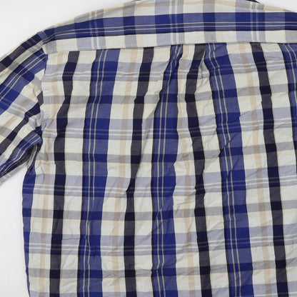 Mens UK Size M Matalan Blue  Button-Up Long Sleeve Casual Shirt
