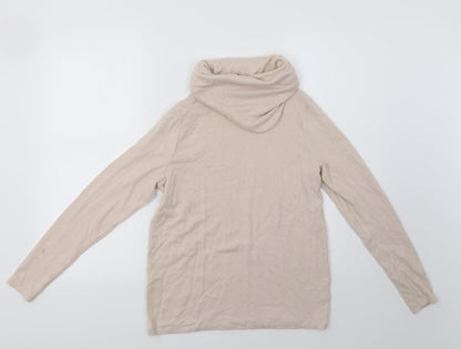 Womens UK Size 10 Peacocs Beige Henley Jumper