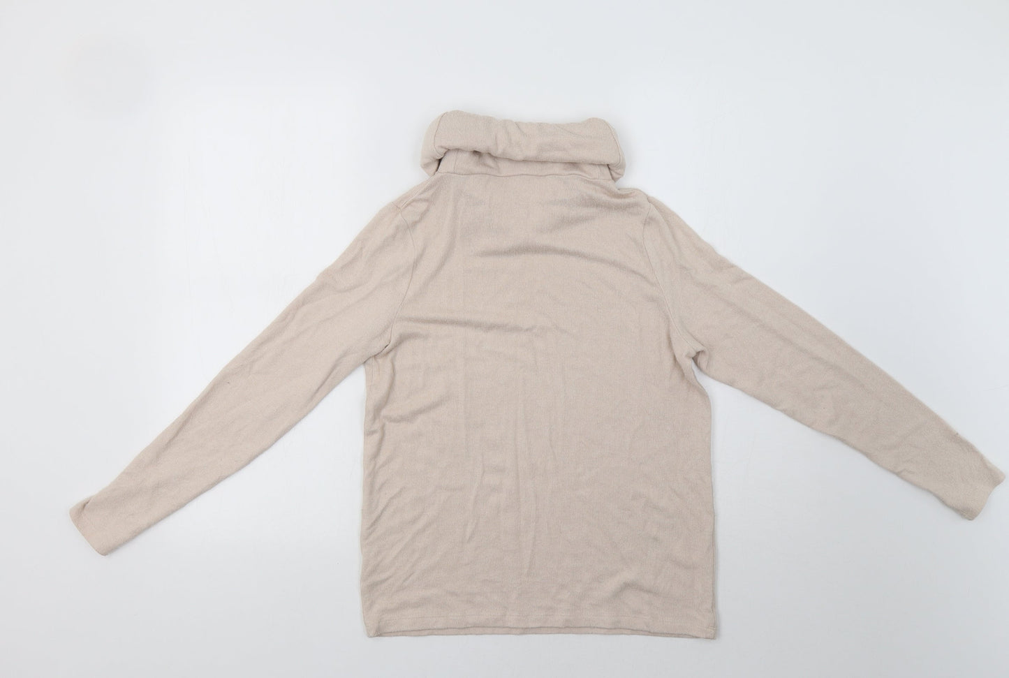 Womens UK Size 10 Peacocs Beige Henley Jumper