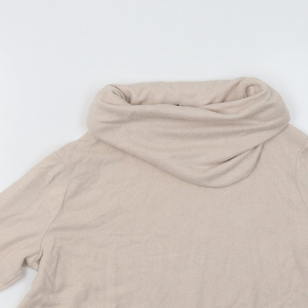 Womens UK Size 10 Peacocs Beige Henley Jumper