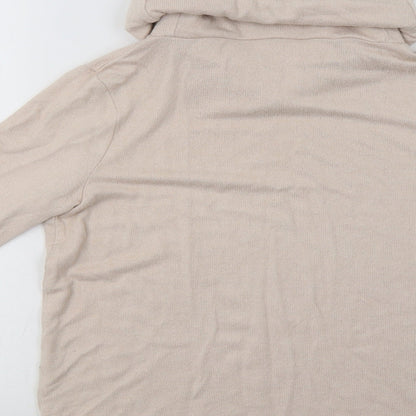 Womens UK Size 10 Peacocs Beige Henley Jumper