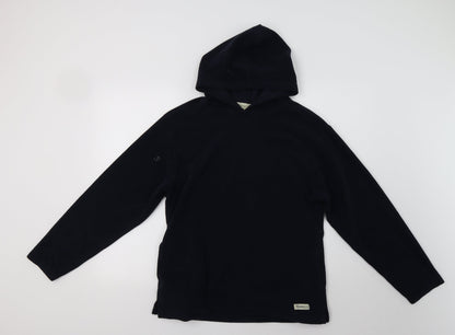 Outdoor Scene Womens Blue   Henley Hoodie Size M