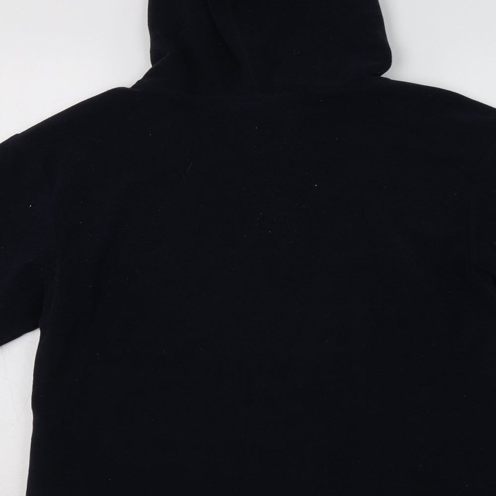 Outdoor Scene Womens Blue   Henley Hoodie Size M