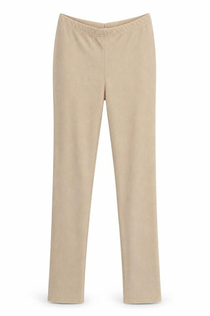 Front view of PRETTYLITTLETHING women’s beige lounge pants, size UK 10