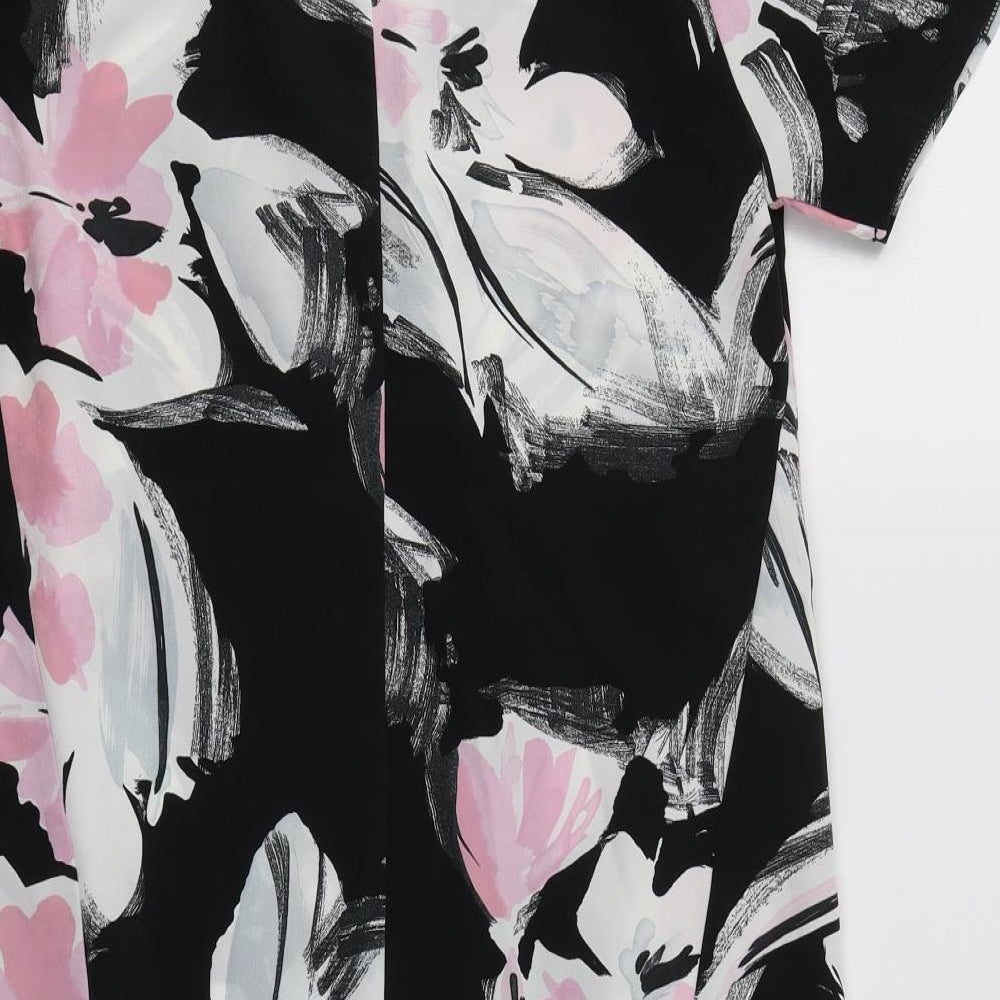 F&F Womens Black Floral  Sheath  Size 8