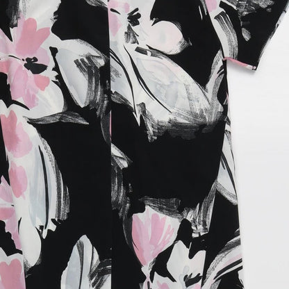 F&F Womens Black Floral  Sheath  Size 8