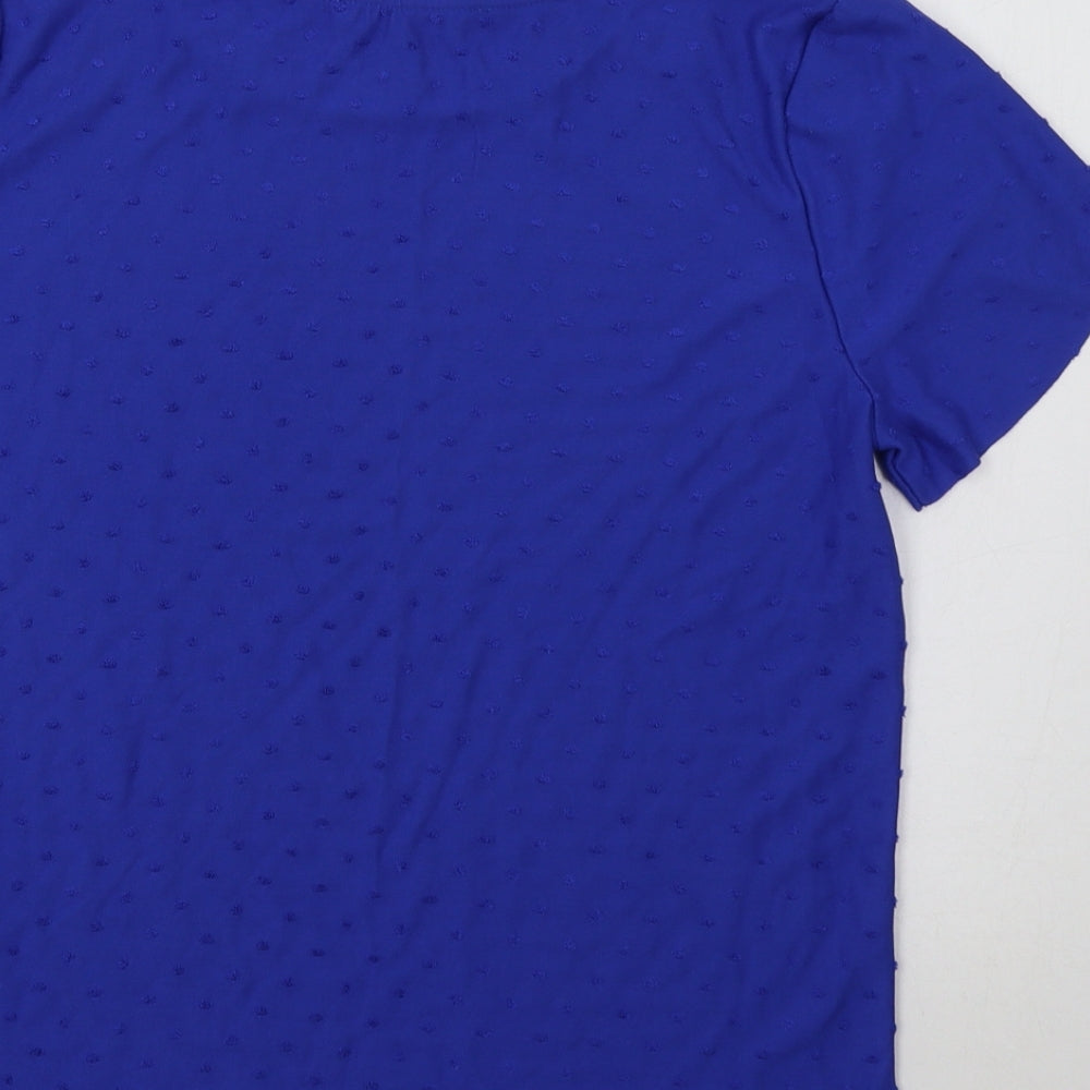 Womens UK Size 10 M&S Blue Basic Blouse