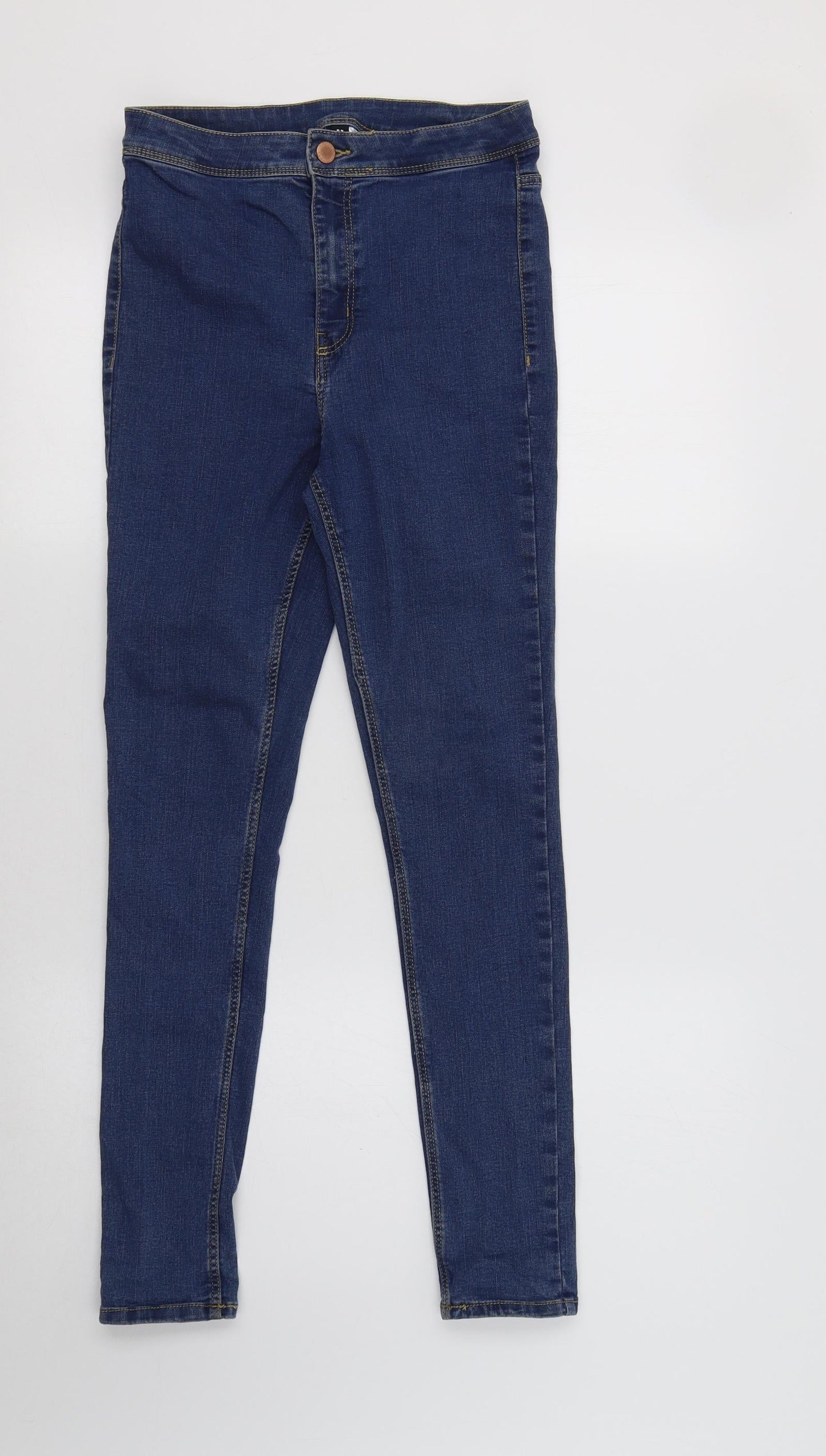 Womens UK Size 10 H&M Regular Fit Skinny Blue Jeans