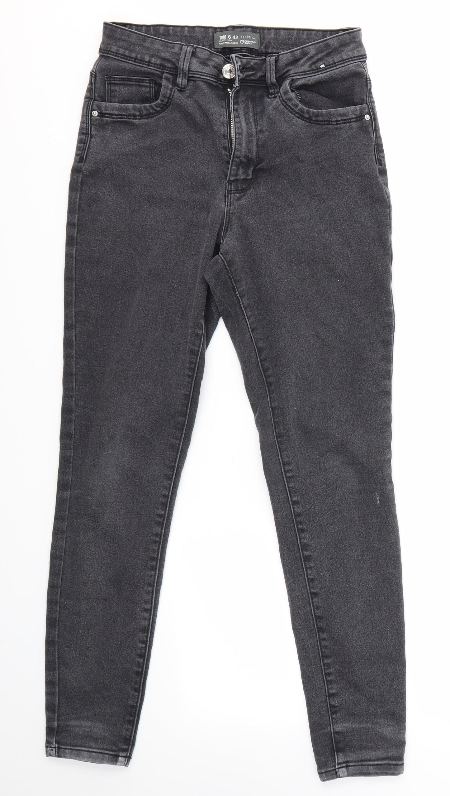 Primark Womens Grey   Skinny Jeans Size 10 L26 in