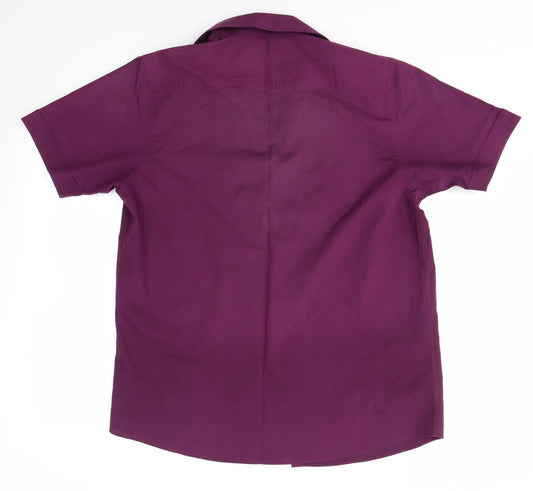 George Mens Purple    Button-Up Size L