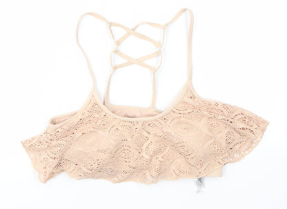 Primark Womens Beige   Cropped Blouse Size 10