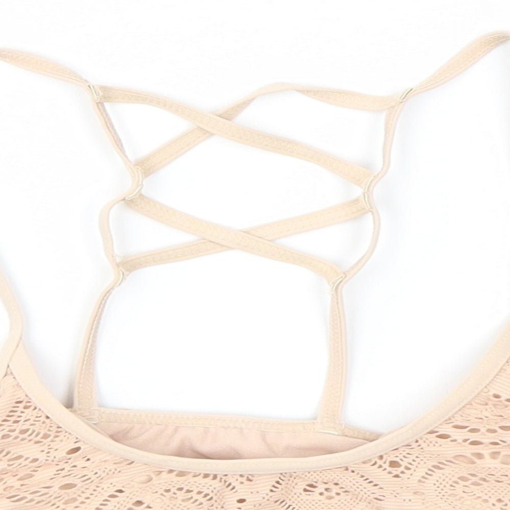 Primark Womens Beige   Cropped Blouse Size 10