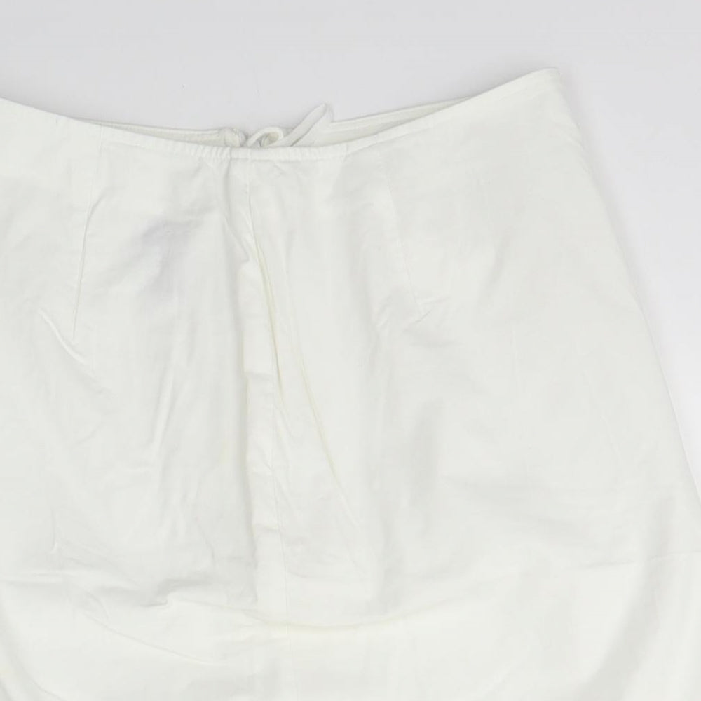 M&S Womens White   A-Line Skirt Size 12