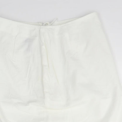 M&S Womens White   A-Line Skirt Size 12