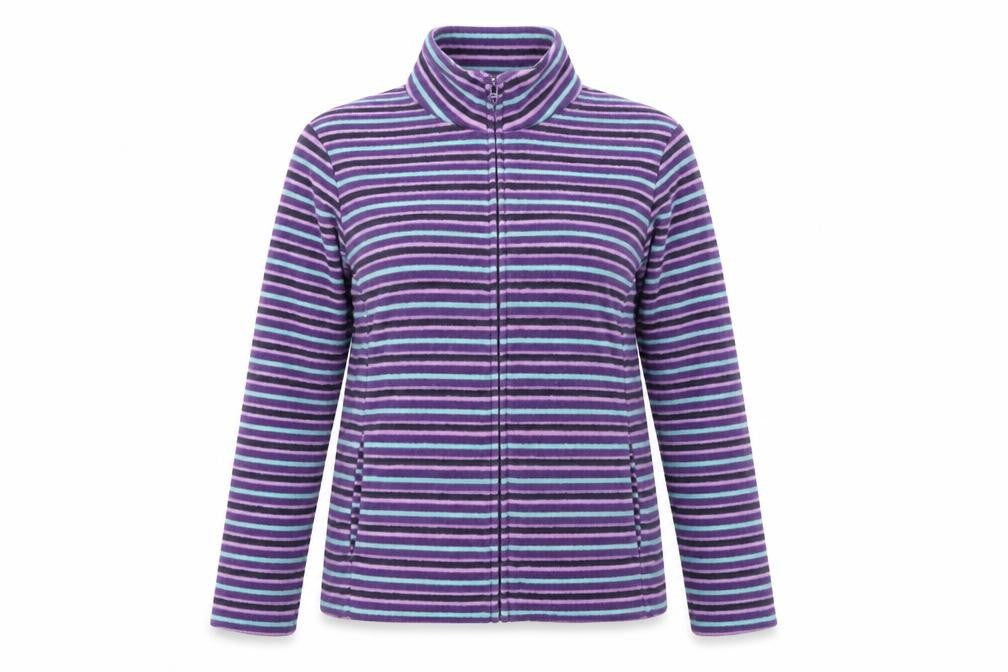 Womens UK Size M M&S Purple Full Zip Jumper