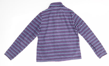 Womens UK Size M M&S Purple Full Zip Jumper