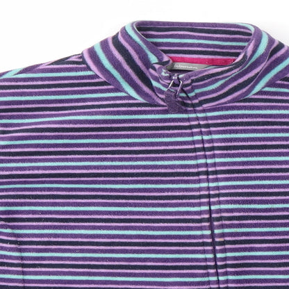Womens UK Size M M&S Purple Full Zip Jumper