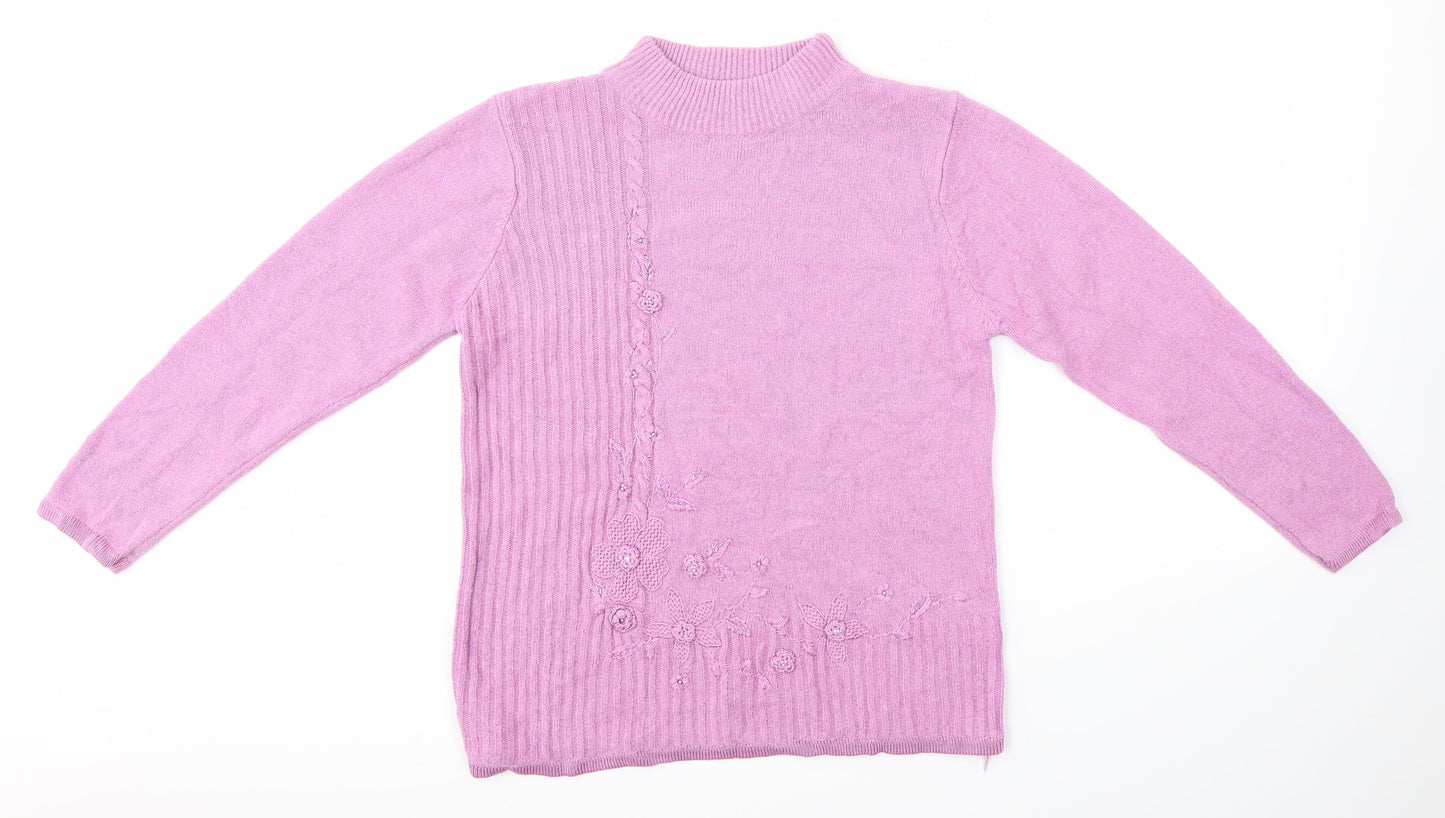 Womens UK Size M Fay Louise Purple Pullover Jumper