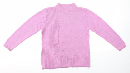 Womens UK Size M Fay Louise Purple Pullover Jumper