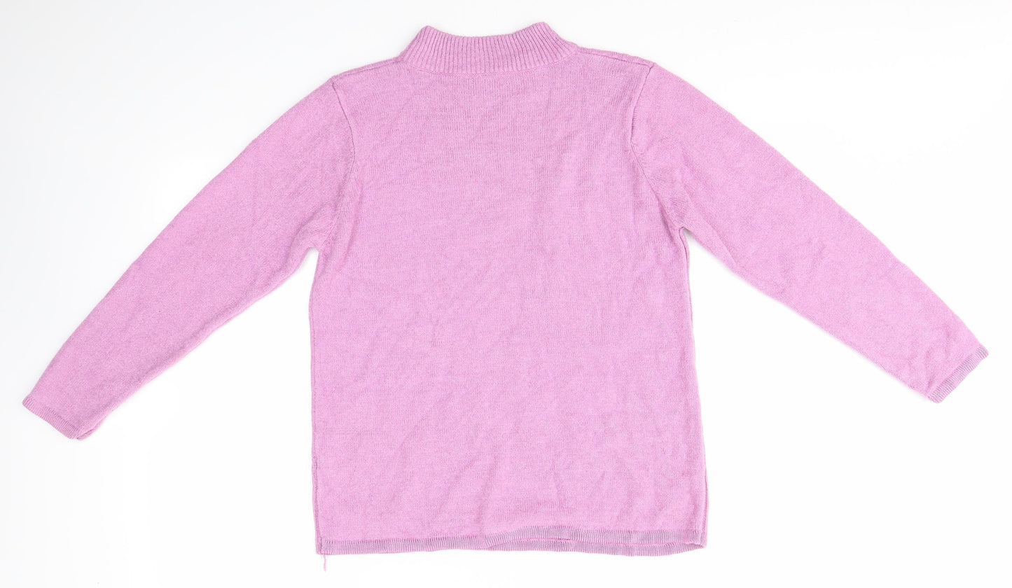 Womens UK Size M Fay Louise Purple Pullover Jumper