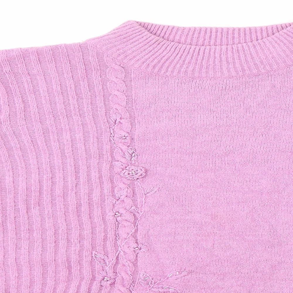 Womens UK Size M Fay Louise Purple Pullover Jumper