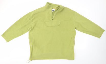 Additional front view of Alibi Active men’s green jumper, size XL