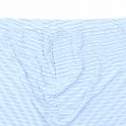 Boohoo Womens Blue Striped  Sailor Shorts Size 16