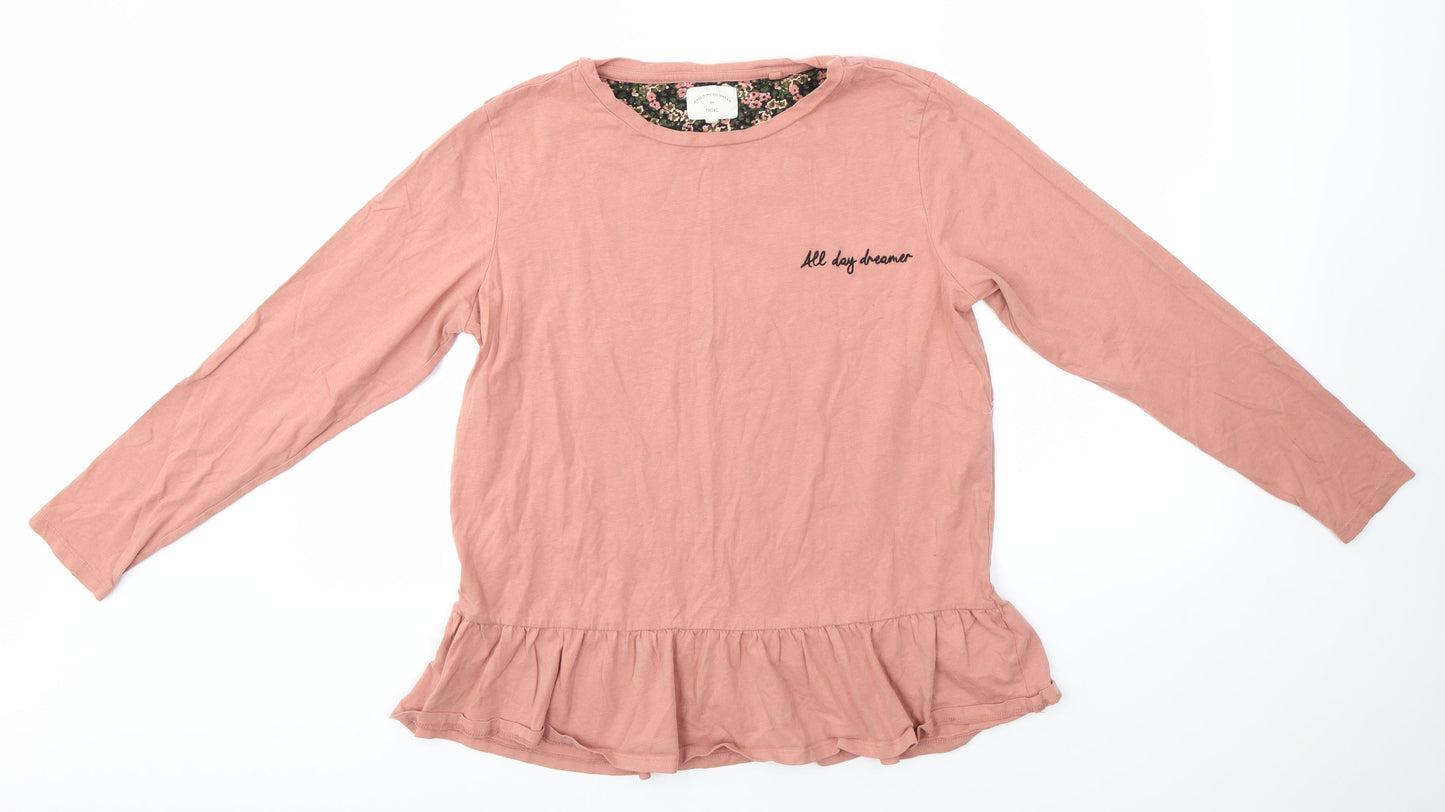 Womens UK Size L NEXT Pink Basic Blouse