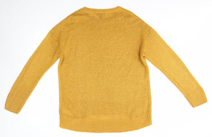 Womens UK Size L New Look Yellow Pullover Jumper