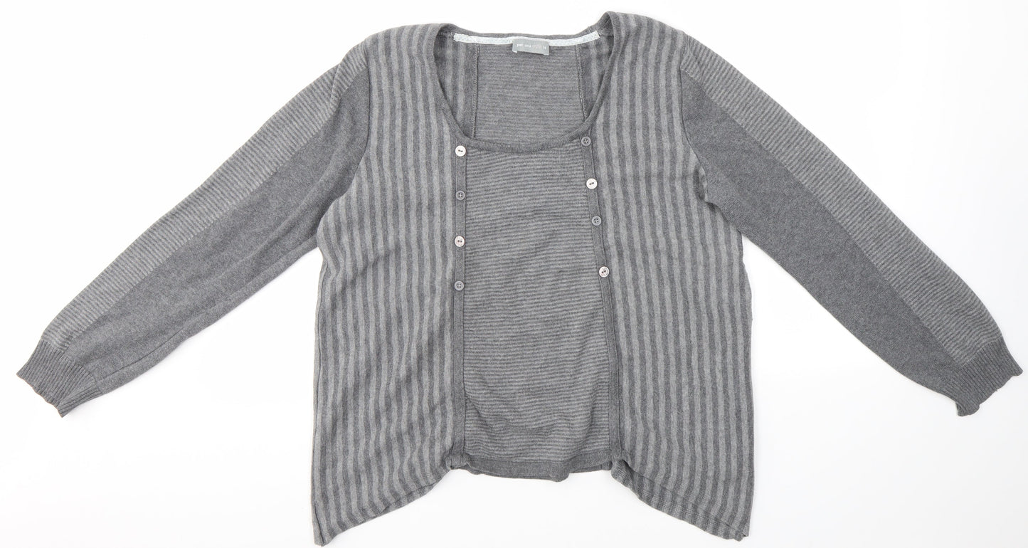 Womens UK Size 14 M&S Grey Pullover Jumper